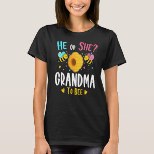 Camiseta Ele Ou Ela Vovó Para Ser Sexo Revela Chá de fralda