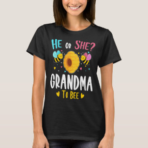 Camiseta Ele Ou Ela Vovó Para Ser Sexo Revela Chá de fralda