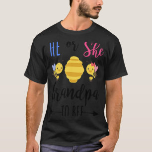 Camiseta Ele ou ela, vovô, para ser vovô à espera