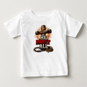 Camiseta Ele Pagou Tudo – Fé Cristã Cruz e Prego