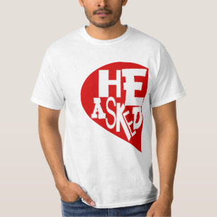 CAMISETA ELE PERGUNTOU QUE ELA DISSE SIM, CASAL ENVOLVIDO, 