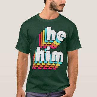 Camiseta Ele Pronuncia-Se Com Design De Desvanecimento