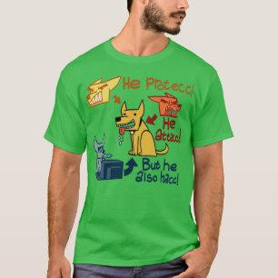 Camiseta Ele protege o Attacc, mas também o hacc