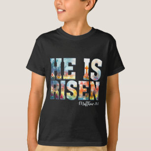 Camiseta Ele ressuscitou boho páscoa cristão jesus