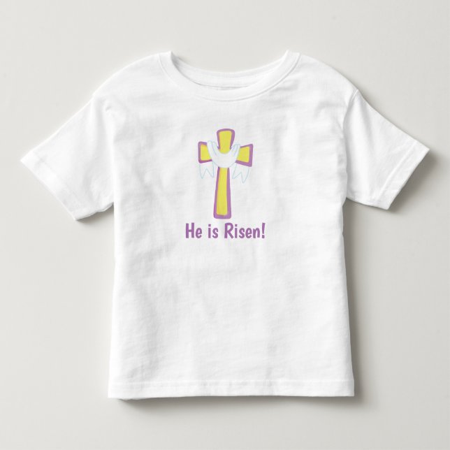 Camiseta Ele Ressuscitou Cruz Cristã (Frente)