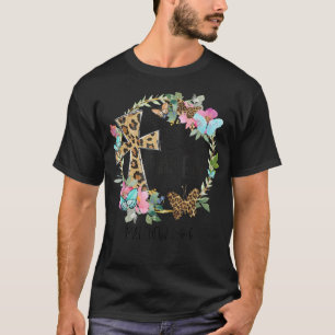 Camiseta Ele Ressuscitou Cruz Cristã Jesus Feliz Páscoa Flo