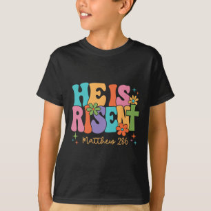 Camiseta Ele Ressuscitou Jesus Cristão Feliz Páscoa Criança
