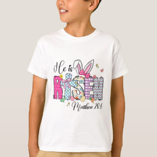 Camiseta Ele Ressuscitou Jesus Cristão Feliz Páscoa Mulhere