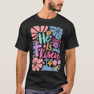 Camiseta Ele Ressuscitou Jesus Cristão Feliz Páscoa Mulhere