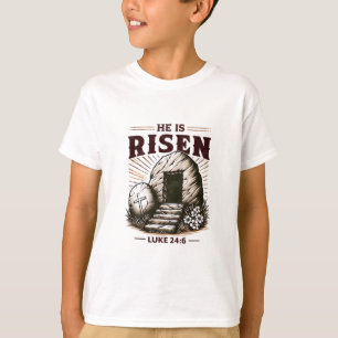 Camiseta Ele Ressuscitou Lucas 246 Jesus Cristão Dia de Pás