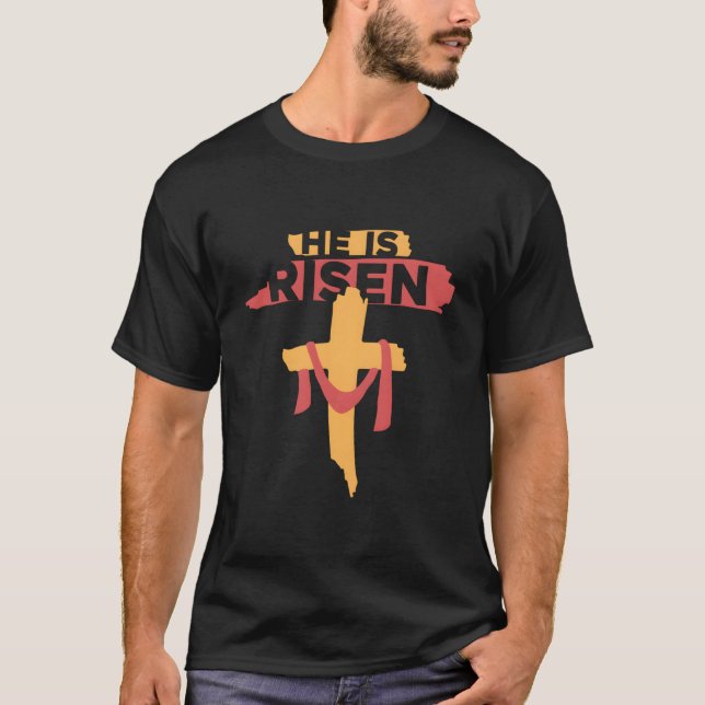Camiseta Ele Ressuscitou Páscoa Cristã (Frente)