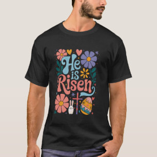Camiseta Ele Ressuscitou Páscoa Cruz Coquete Jesus Cristão