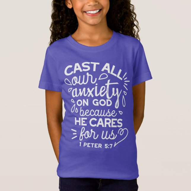 Camiseta Ele Se Importa Com Você – Citação Cristã Encorajad (Frente)