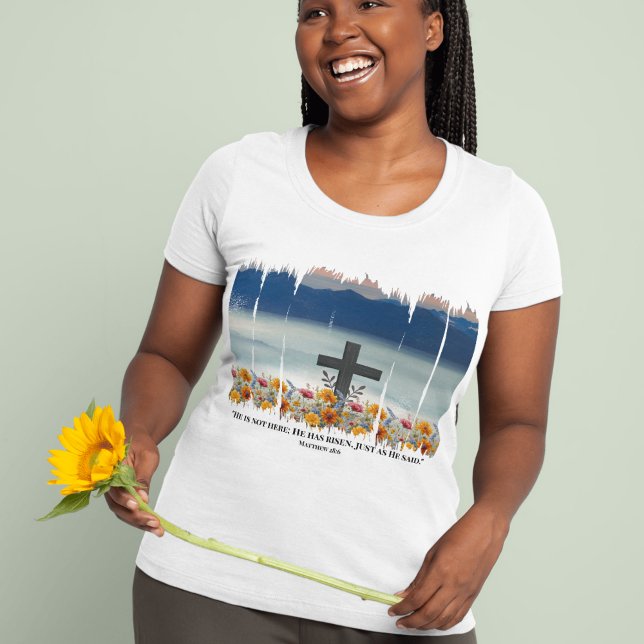 Camiseta Ele Tem Risos De Páscoa Christian BrushAVE (Criador carregado)