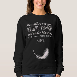 Camiseta Ele Vai Cobrir-Te Com As Penas De Refúgio.