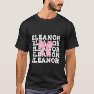 Camiseta ELEANOR Nome Coquette Big Pink Arco Simples Gir Cu