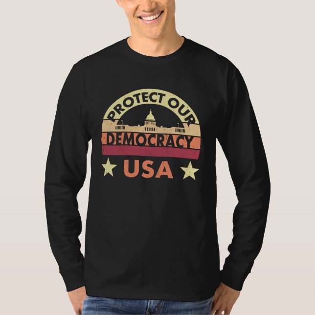 Camiseta Election CyberSecurity Now Protect Our Democracy (Frente)