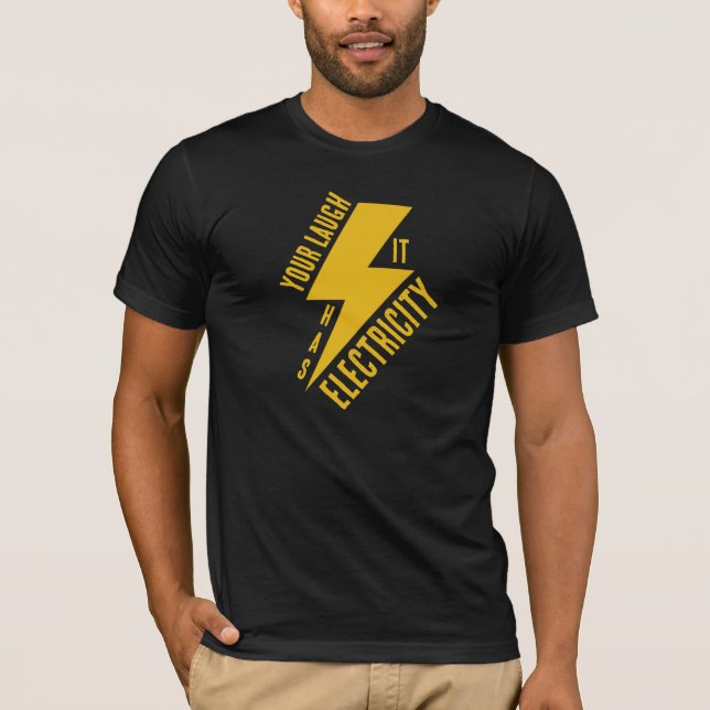 Camiseta Electric Laugh Lightning Bolt Art (Frente)