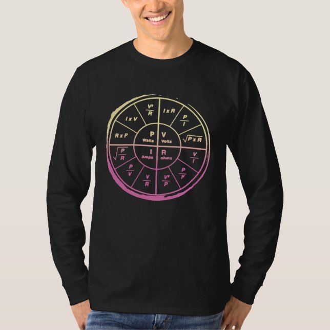 Camiseta Electrical Engineer Ohms Law Wheel Electrician Tec (Frente)