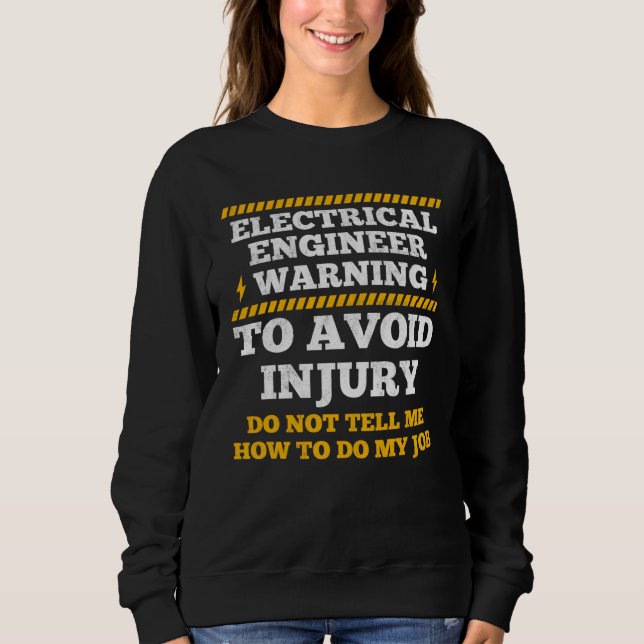 Camiseta Electrical Engineer Warning To Avoid Injury Electr (Frente)