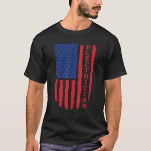 Camiseta Electrician American Flag Usa