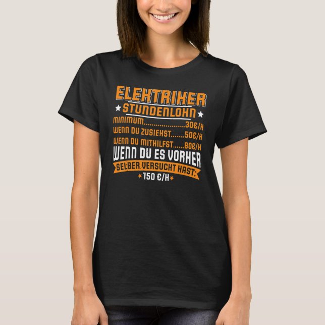 Camiseta Electrician Electricity electrician Lighting techn (Frente)