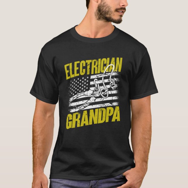 Camiseta Electrician Grandpa Electrical Engineer Electricia (Frente)