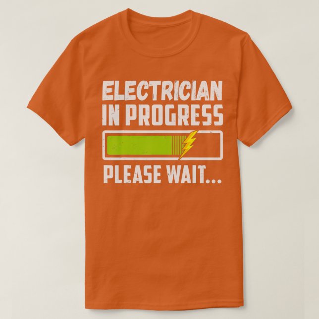 Camiseta Electrician In Progress Journeyman Future Electric (Frente do Design)