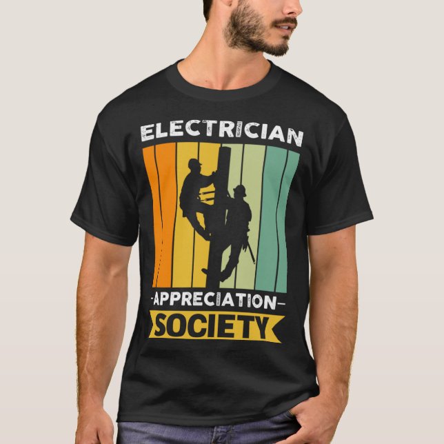 Camiseta Electrician Job Colleague And Coworker Society (Frente)