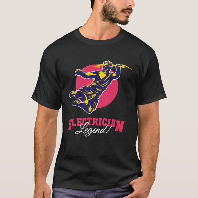 Camiseta Electrician Legend Wiremen Powerline Technician El (Frente)