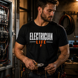 Camiseta Electrician Life Orgulhoso Trabalhador El