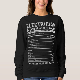 Camiseta Electrician Nutrition Facts Voltage Lineman Circui