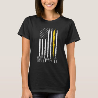 Camiseta Electrician US Flag Tools For Electricians Tees Fa