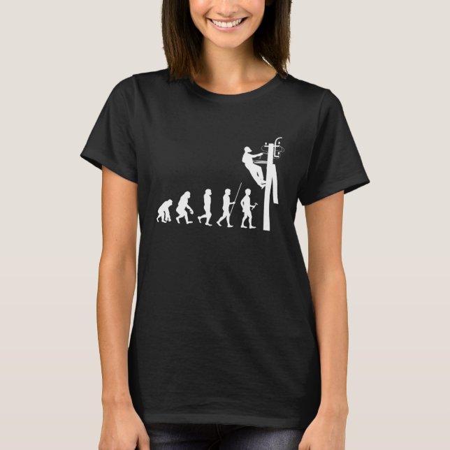 Camiseta Electrician Worker Evolution Electricity  & Worker (Frente)
