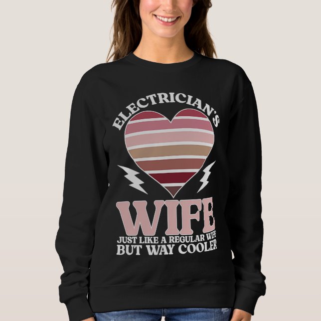 Camiseta Electrician's Wife Heart Wife Of An Electrician Wi (Frente)