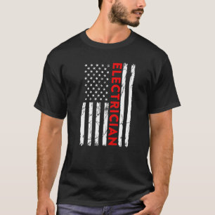 Camiseta Eledito Vintage American Flag Funny Engine