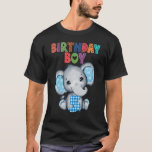 Camiseta Elefante 5 Birthday Boy Kids 5 Anos Elefan<br><div class="desc">Elefante 5 de Aniversário Crianças de 5 Anos Elefante B Dia</div>
