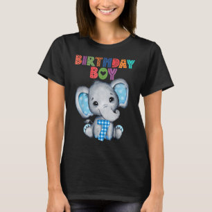 Camiseta Elefante 7 Birthday Boy 7 Anos Themed Eleph