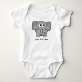 Camiseta Elefante adorável - Onsie infantil personalizado