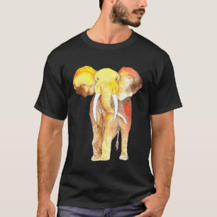 Camiseta Elefante África Safari Watercolor Visto Africano