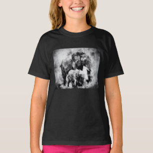 Camiseta Elefante Africano a Preto e Branco