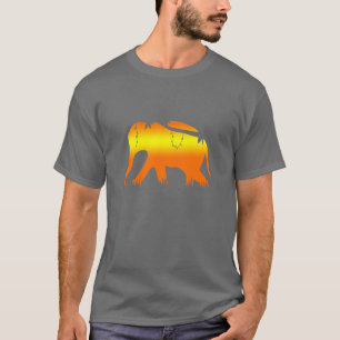 Camiseta Elefante africano que anda no alvorecer