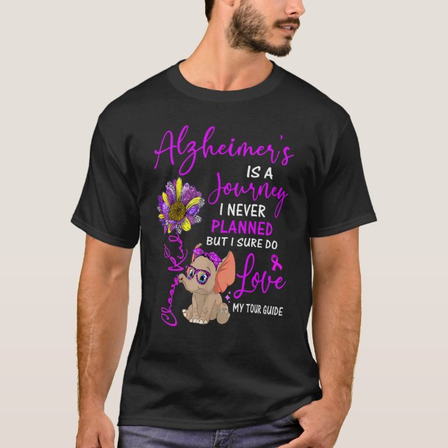Camiseta Elefante Alzheimer é uma jornada que eu nunca plan (Frente)