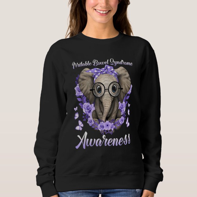Camiseta Elefante Ama Alguém Com Irritável Sindrom Bowel (Frente)