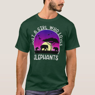 Camiseta Elefante Apenas Uma Menina Que Ama Elefantes