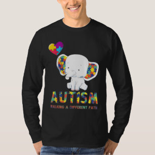 Camiseta Elefante Autismo-Autismo Caminhando Por Outro Cami