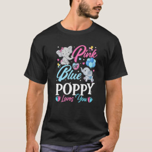 Camiseta Elefante Azul Cor-de-rosa Te Ama De Gravidez
