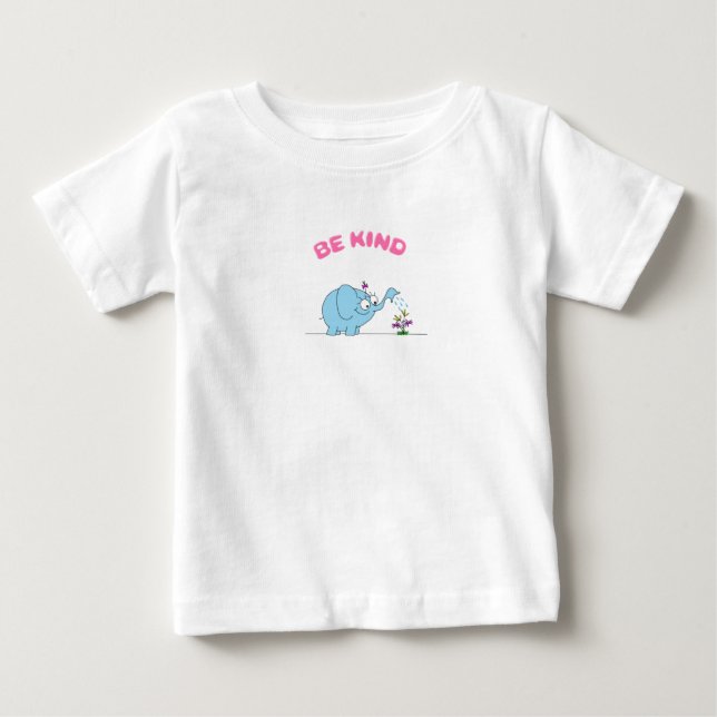 Camiseta Elefante Azul e Belas Flores Sejam Gentis (Frente)