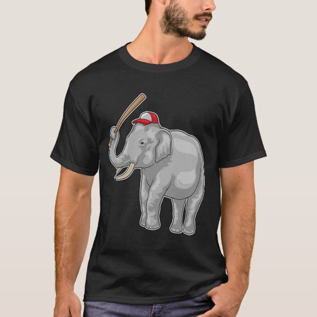 Camiseta Elefante Baco-beisebol (Frente)