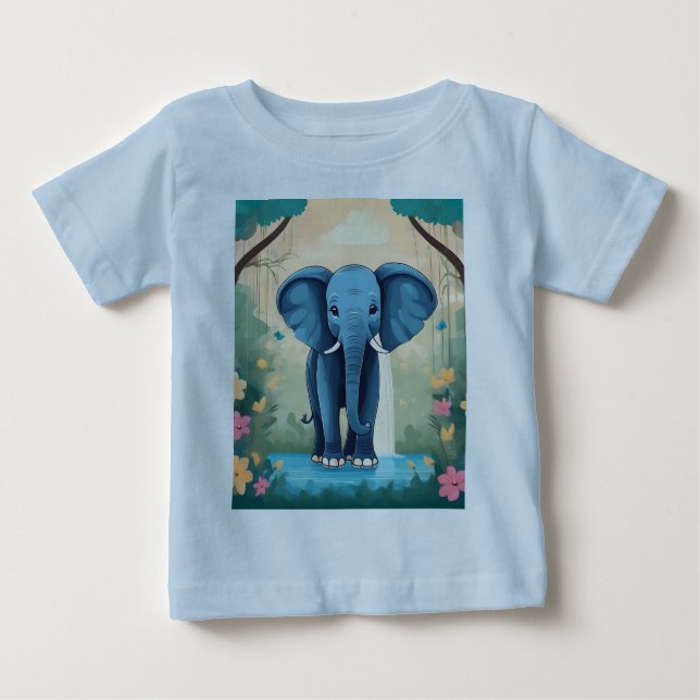 Camiseta Elefante Balear Azul, (Frente)